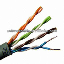 305m Cable UTP LAN Cat5e en Gris de Cobre Sólido con 24AWG, Chaqueta de PVC